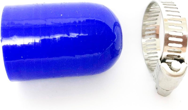 bekelan 25/32" (20mm) Blue High Temperature 3-ply Reinforced Silicone Coolant Bypass Cap With Clamp,For Turbo Bypass Valve/Vacuum/Throttle Body Water Port/Heater Core/Fix Leak - Image 2